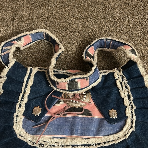 Super Cute Western Wrangler Upcycled Denim Purse - Picture 6 of 10